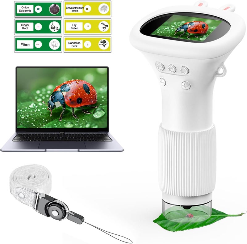 WINWEND Microscope for Kids - Portable Handheld Magnifying Glass for Girls | Mini Digital Microscope for Boys Educational Science Toys | Age 3 4 5 6 7 8 9 10 11 Years Old Kids Christmas Birthday Gifts - Image 1